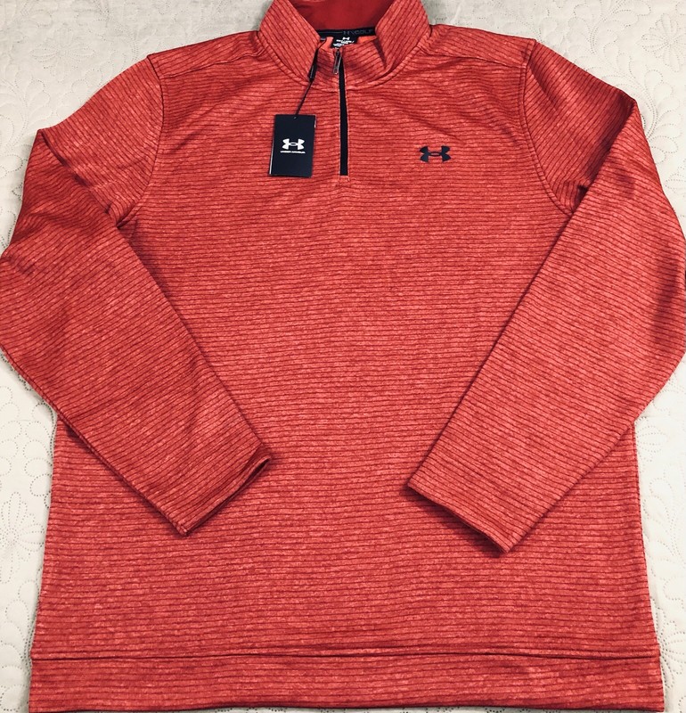 NEW..MEN TALL-2XL UNDER ARMOUR GOLF STORM SWEATERFLEECE QZ (STADIUM RED ) gallery