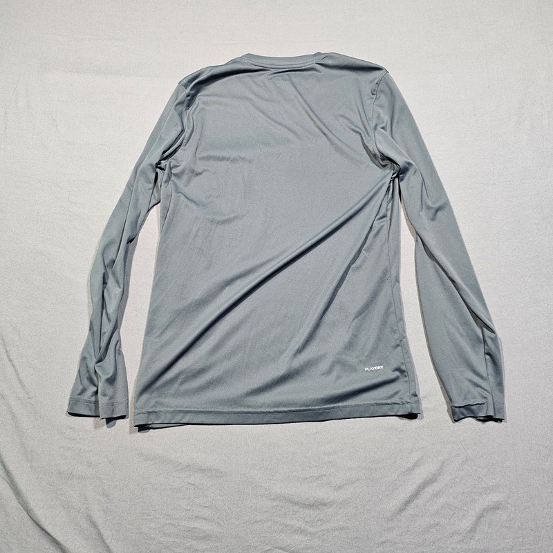 Reebok Long Sleeve Athletic Dri-Fit Mens Medium Grey "Crush It" Orange Play Dry gallery