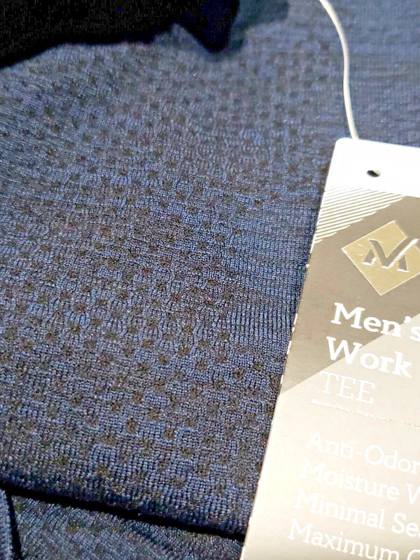 Member's Mark Men Work It Out Tee Blue Cove Camo ~ Wicking~ Anti Odor ~ Small gallery