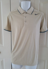 Nike Roger Federer “RF” Tennis Polo Shirt L, Latte