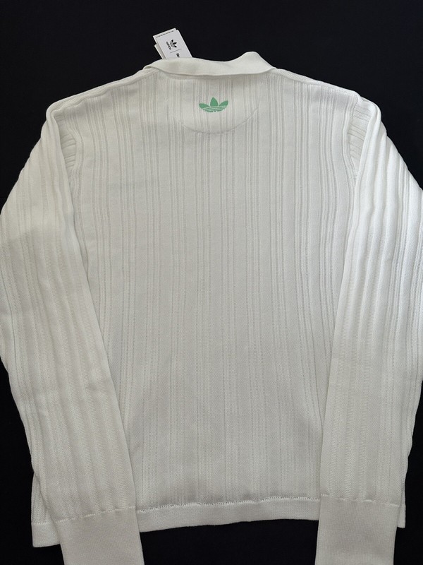 Adidas Pharrell Williams Knit Long Sleeve Jersey Cloud White Men Sz S New HZ8138 gallery