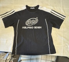 Aelfric Eden Men’s Black/White Logo Graphic Cotton Jersey T-Shirt L