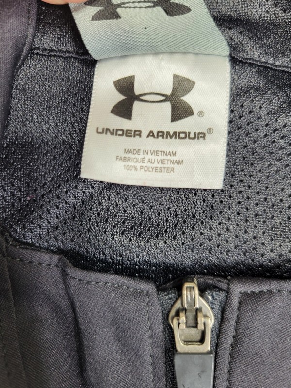 Under Armour Mens Black 1/4 Short Sleeve Wind Shirt Windbreaker Jacket LARGE gallery