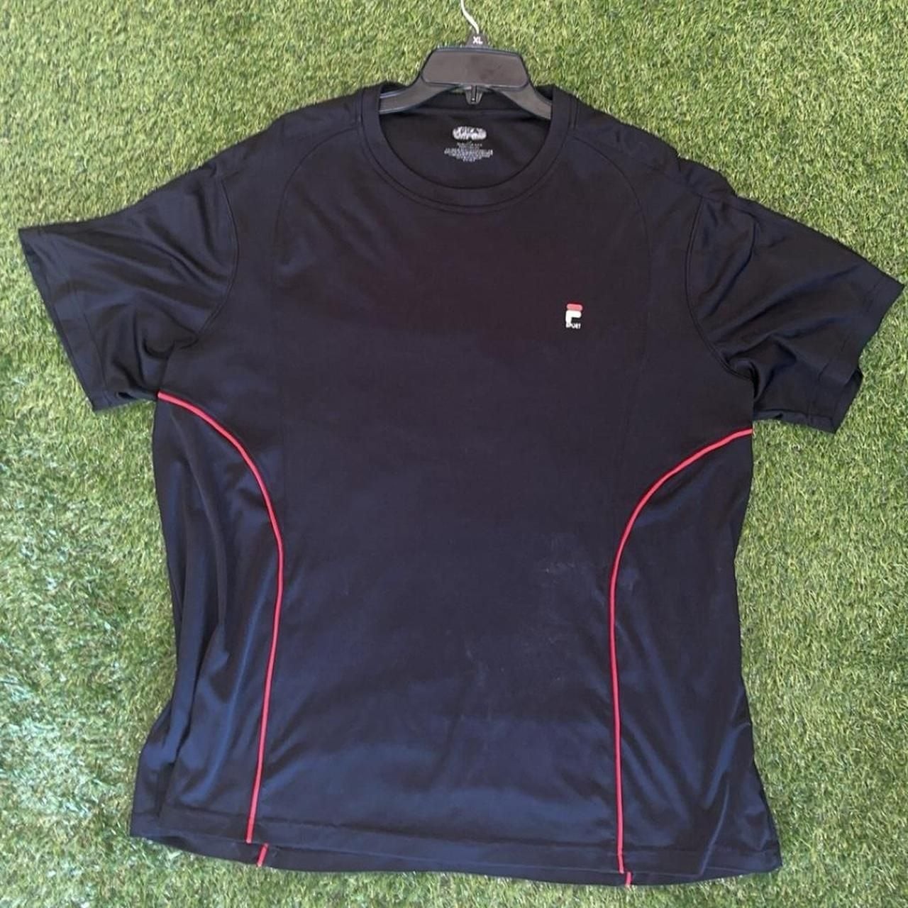 Fila Sport Athletic Performance T-Shirt Black Red XL gallery