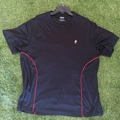 Fila Sport Athletic Performance T-Shirt Black Red XL