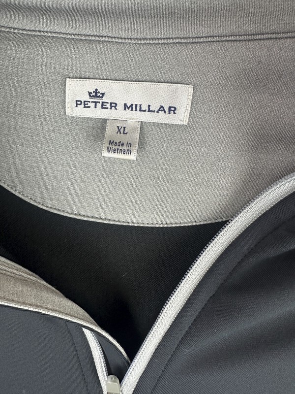 Peter Millar Men's Perth Stretch Loop Terry Quarter Zip Size XL *Company Logo gallery