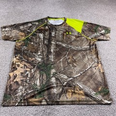 Under Armour Shirt Mens Extra Large Brown Camo Heatgear Hunting Scent Control