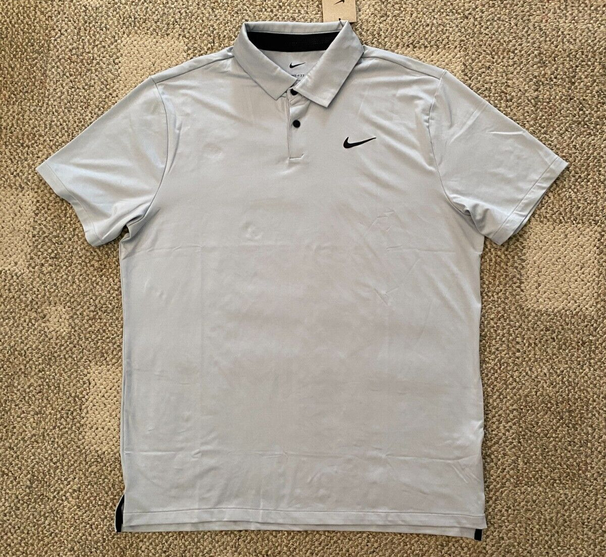 Nike Golf Polo Shirt Top Short Sleeve Tour Solid Lt Gray DR5298-077 $75 Men's M gallery