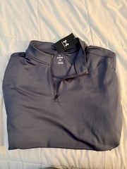 Under Armour ColdGear Men’s 1/4 Zip Mock Neck Pullover Gray XL Loose