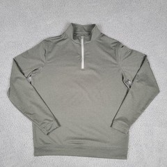 Peter Millar Pullover Mens Medium Gray Perth Melange 1/4 Zip Performance Stretch