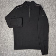 Under Armour Pullover Mens XL IntelliKnit Run Half Zip Black Running