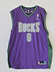 Reebok BOGUT #6 MILWAUKEE BUCKS NBA Basketball Jersey Sports Men’s Large Shirt