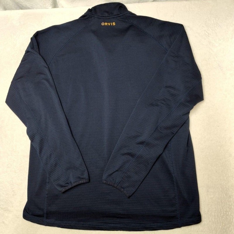 Orvis Pullover Mens L Blue 1/4 Zip Mock Neck Outdoor Horseshoe Hills Fleece 2YNJ gallery