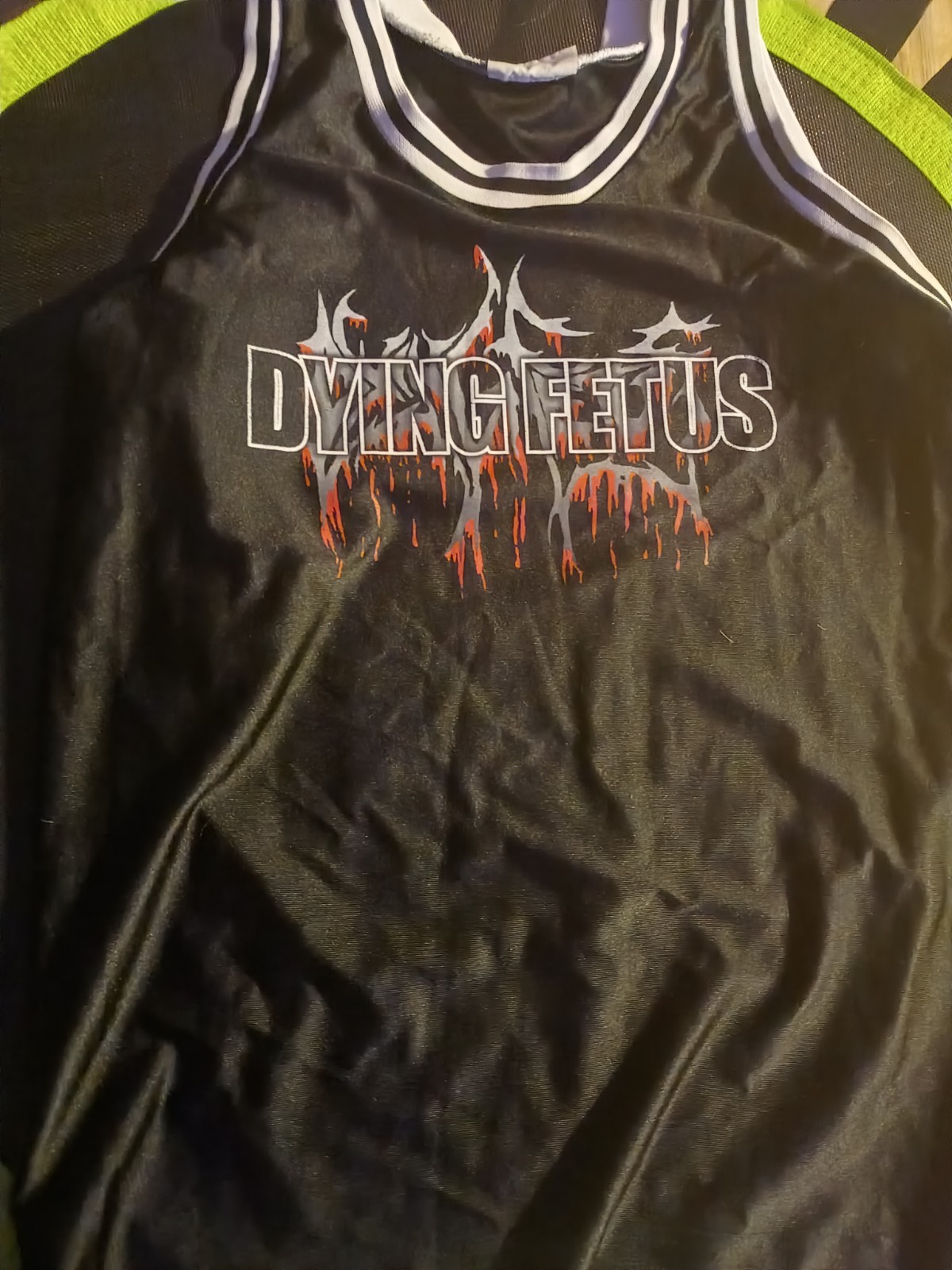 Teamwork Men’s M Black Sleeveless Dying Fetus Jersey Death Metal gallery