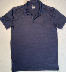Old Navy Active Go-Dry Moisture Wicking Heathered Blue Polo Shirt Men’s XLT