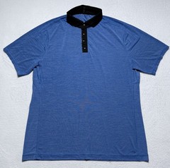 Lululemon Assert Polo Shirt Mens XL Blue Golf Tennis Stretch Active Performance