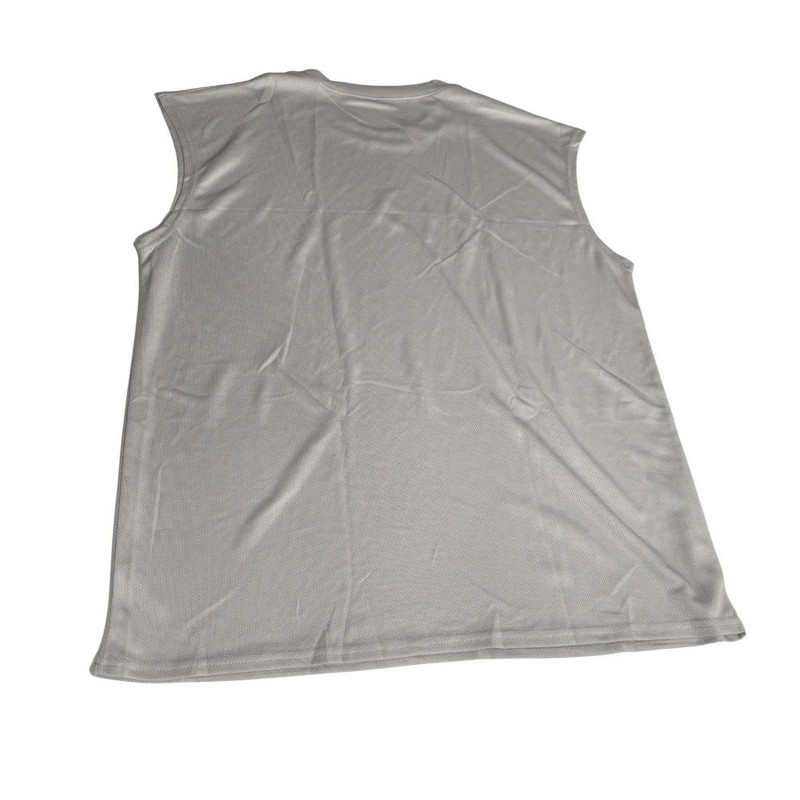 Men's Gray Performance Sleeveless Athletic Shirt Large Moisture Wicking Gym Tank gallery