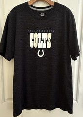 Majestic Cool Base NFL Indianapolis Colts Athletic Black Knit Top Mens Sz L