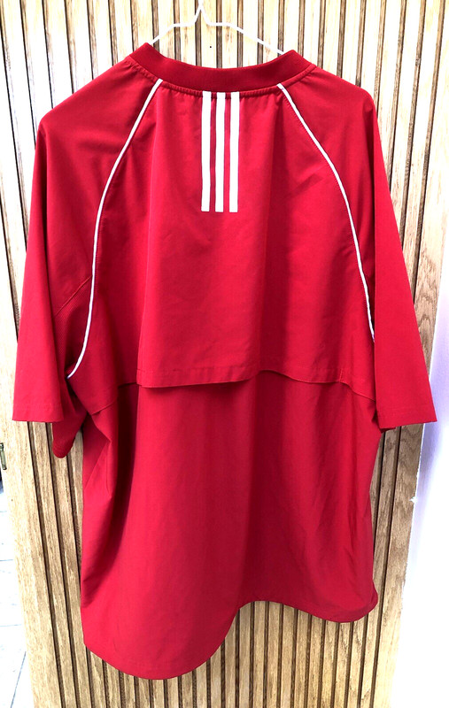 Adidas Red 1/4 Zip Vented Activewear Golf Running Loose Shirt Men's XL gallery