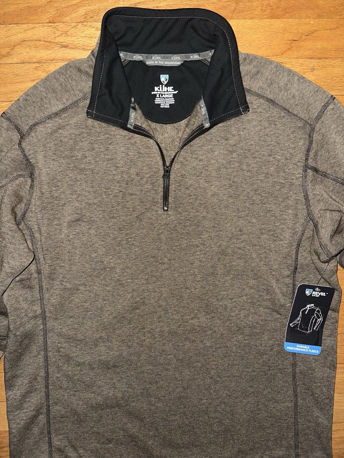 Kuhl Revel 1/4 Zip Performance Fleece Men’s Size XL Oatmeal Brand New NWT gallery