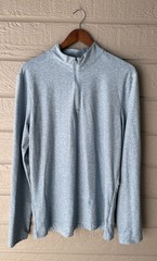 Kydoan Golf Gray 1/4 Zip Long Sleeve Soft Lightweight Pullover Shirt Men’s Sz L