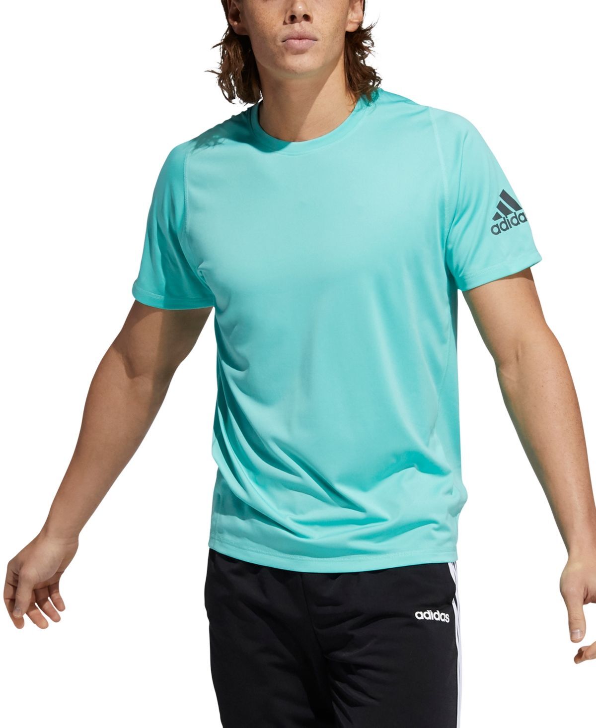 ADIDAS FREELIFT CLIMACHILL TEE MEN SIZE SMALL HI-RES AQUA NEW RUNNING COMFORT gallery