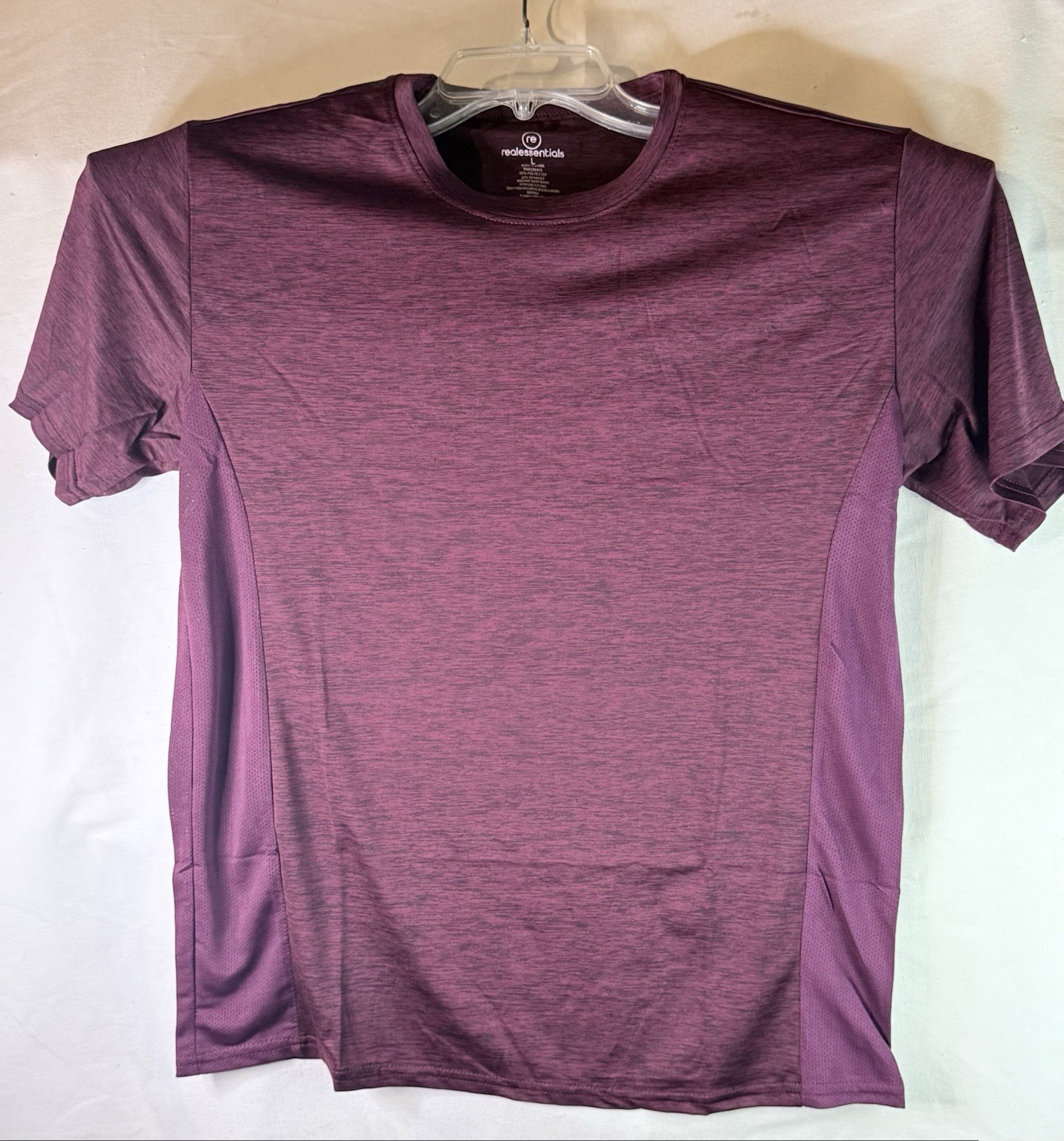 Men's Large Red with Breathable insert Crew Neck DryFit Gym T-Shirt Brand New gallery