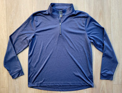 Greg Norman Pullover Mens Large Blue Play Dry Performance Stretch 1/4 Zip Golf