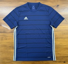Adidas Aeroready Striped Performance Shirt Men’s Large Long Navy Black White
