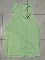 New Men Small Slim Nike Aeroswift SINGLET Light Green FN4231-376 tank racing