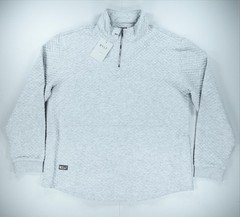 BYLT Padded Fairway 1/4 Zip Mens 2XL Gray Quilted Pullover Golf Magnetic Sides