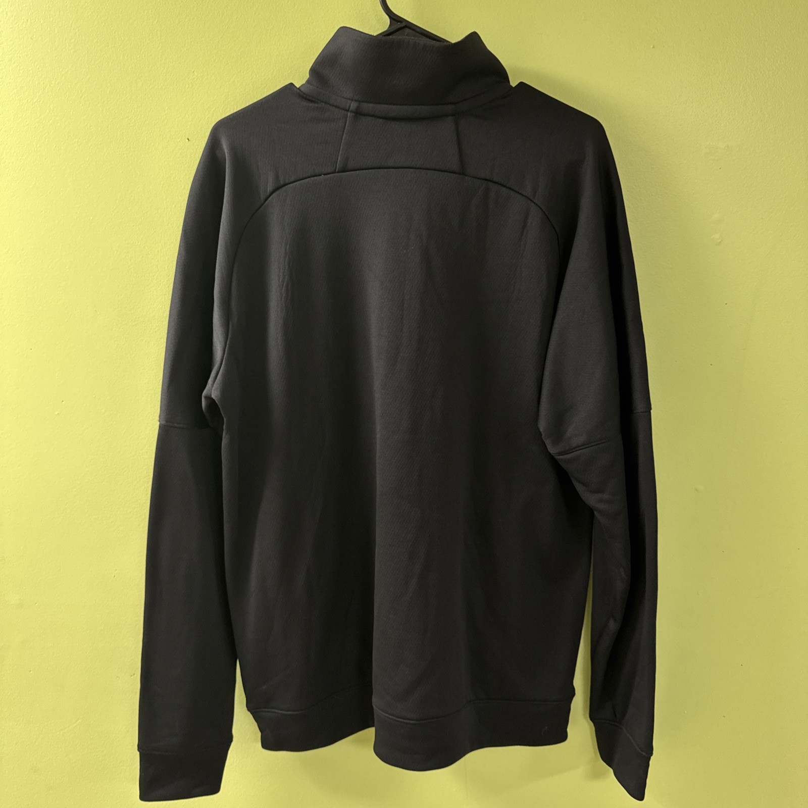 Adidas 1/4 Zip Pullover Large Black Hawks Logo Front Pockets gallery