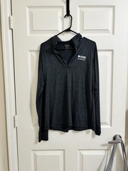 Storm Creek L Gray Polyester Pullover 1/4 Zip Mock Neck Long Sleeve CVS Logo