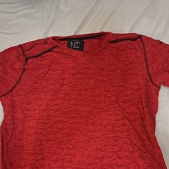 MC Men’s M Short Sleeve Solid Red Breathable Stretch Crew Neck T-Shirt