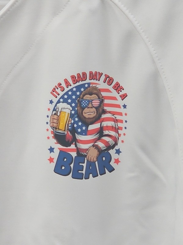 Large White Baseball jersey With Left Chest Logo "It's A Bad Day To Be A BEAR" gallery