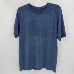 LULULEMON Mens Short Sleeve Technical Shirt Size L Blue Lightweight Athletic Top