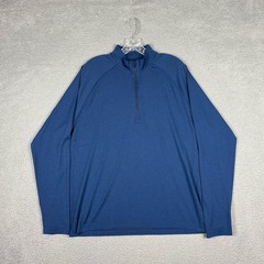 Rhone Pullover Shirt Men’s Large Navy Blue Performance 1/4 Zip Golf Casual