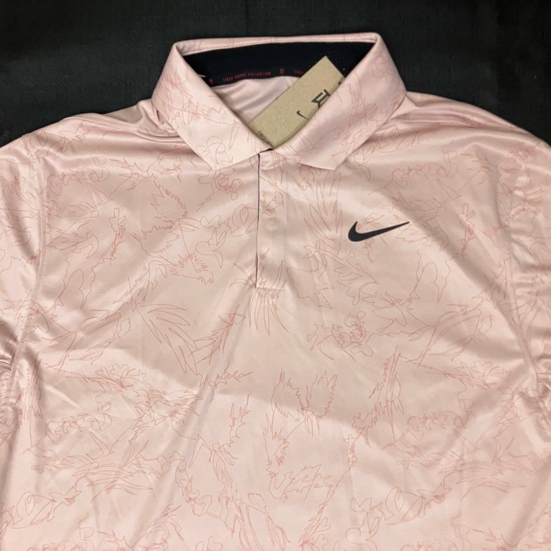 Nike Golf Tiger Woods Collection ADV Polo DX6092 601 Oxford Red Barely Rose Sz M gallery