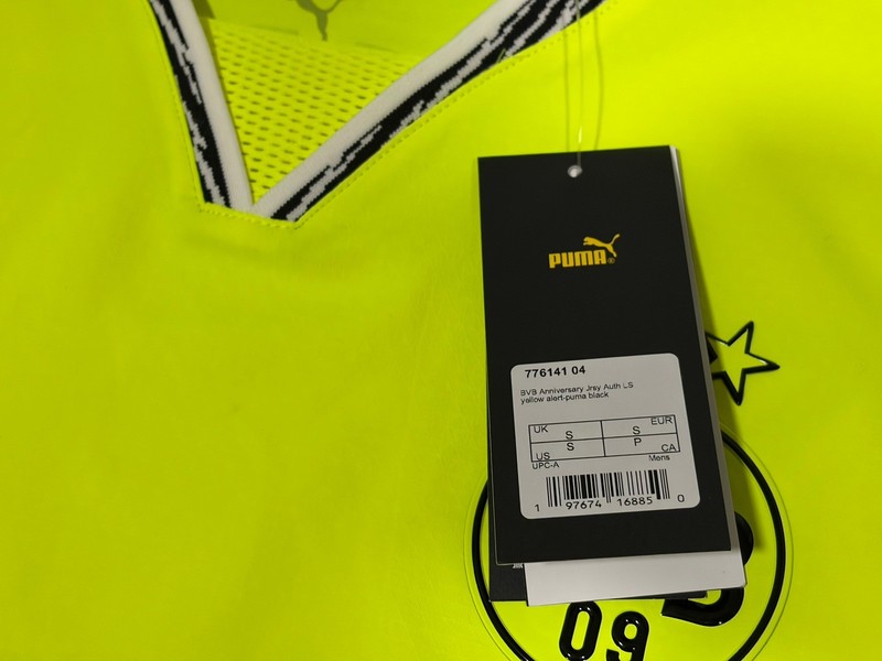 New Puma BVB Authentic Anniversary Jersey Men's Sz S Neon Black 777596 04 gallery