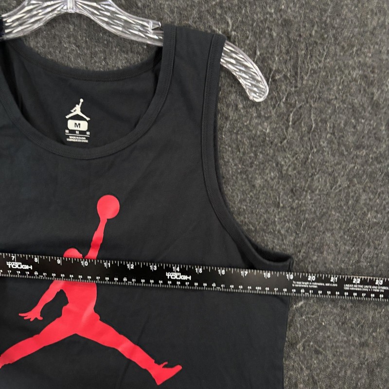 Jordan Poolside Tank Top Men's Medium Black Red Graphic Shirt Nike Air gallery