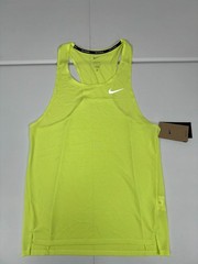 Nike Dri-Fit Running Fast Vest Mens Lime Green Swoosh Logo FN4229-736 Pick Size