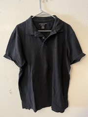 AMERICAN EAGLE OUTFITTERS Super Soft AEO MEN’S POLO SHIRT Size XL Black