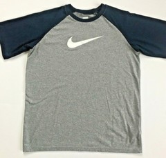 EUC Nike Fit Dry Mens XL Athletic Shirt T-shirt Grey Blue Short Sleeved 18-20