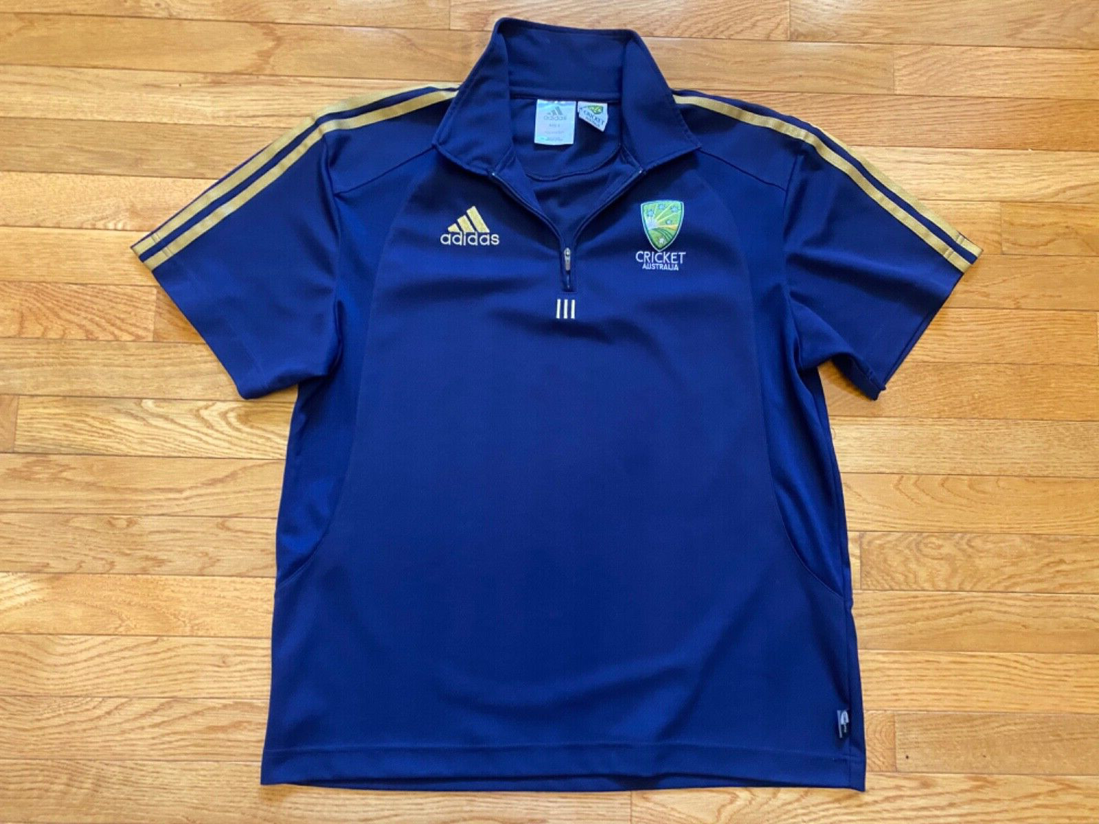 Australia Cricket Jersey authentic Adidas Green and gold Sz L Mens sz gallery