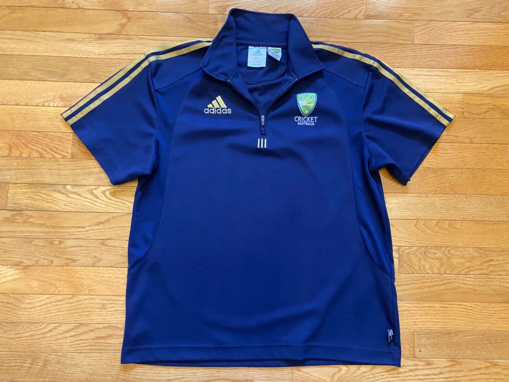 Australia Cricket Jersey authentic Adidas Green and gold Sz L Mens sz