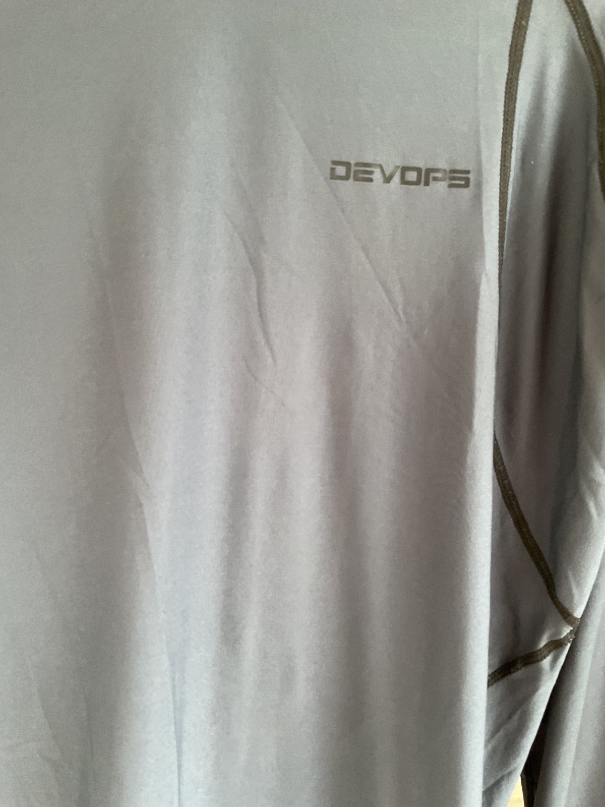 DEVOPS MENS COMPRESSION ATHLETIC SHIRT XL GRAY 42"C30"L gallery