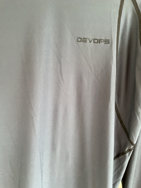 DEVOPS MENS COMPRESSION ATHLETIC SHIRT XL GRAY 42"C30"L gallery