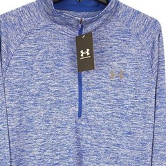 Under Armour Tech 2.0 1/2 Zip Pullover Men Large Blue Performance Shirt NWT