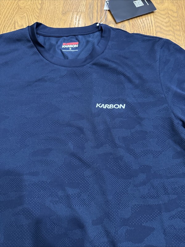 New Men’s Karbon Workout Athletic Size Medium m Navy Blue T Shirt Top NWT Weight gallery
