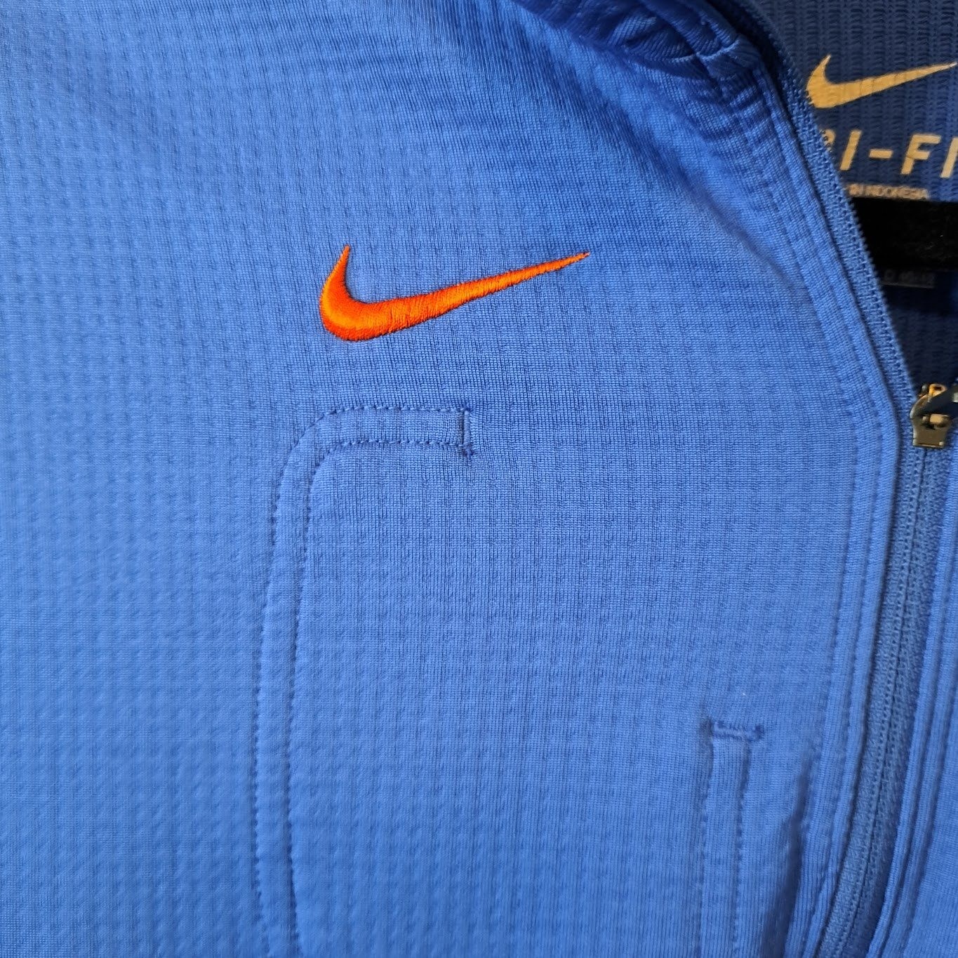 Nike Boise State Broncos Dri-FIT Quarter Zip Pullover Mens Small Blue Orange gallery